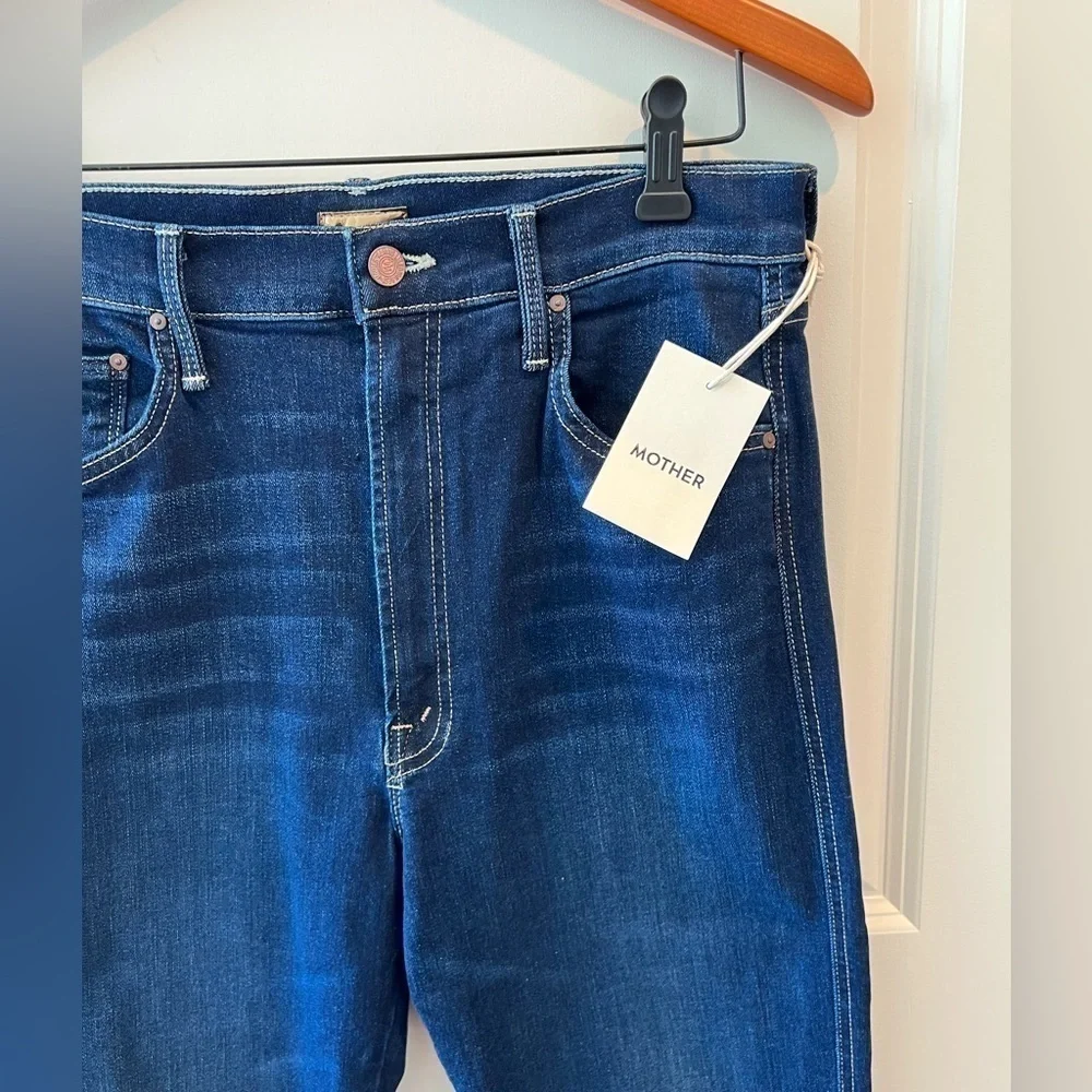 MOTHER HIGH WAISTED DOUBLE RIDER SKIMP JEANS OFF LIMITS